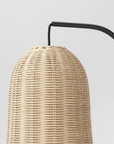 Brown Rattan 1 Light Table Lamp with Metal Base