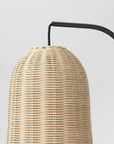 Brown Rattan 1 Light Table Lamp with Metal Base - IPLUS Lighting