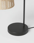 Brown Rattan 1 Light Table Lamp with Metal Base - IPLUS Lighting