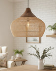 15.7 Inch Sepherina Modern Artisan-Crafted Rattan Pendant Light - IPLUS Lighting