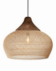 15.7 Inch Sepherina Modern Artisan-Crafted Rattan Pendant Light - IPLUS Lighting
