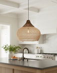 15.7 Inch Sepherina Modern Artisan-Crafted Rattan Pendant Light - IPLUS Lighting