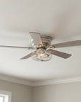 48" Thurber Satin Nickel Reversible Ceiling Fan - IPLUS Lighting