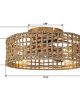 18 Inch Rattan Farmhouse Gold Ceiling Fan