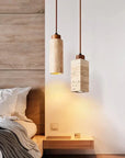 Aveno Modern Minimalist Travertine Pendant Light for Home and Dining - IPLUS Lighting