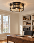 Calder Crystal 3 Light Flush Mount Ceiling Light