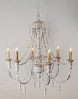 Billiter Wood White 6 Light Chandelier - IPLUS Lighting