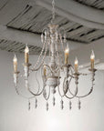 Billiter 6-Light Wood Gray Chandelier - ParrotUncle