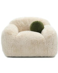 43" Darwen Modern Swivel Accent Chair with Matching Pillow