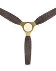48" Louise Modern Soft Brass Ceiling Fan with Solid Wood Blades