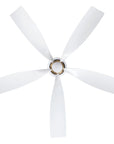 52" Aven Modern White 6-Blade Flush Mount Ceiling Fan