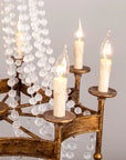 Chappell Rustic Gold 8 Light Candle Style Empire Chandelier - IPLUS Lighting