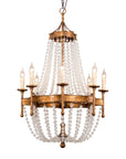 Chappell 8-Light Rustic Gold Candle Style Empire Chandelier - ParrotUncle