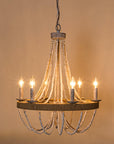 Chokio 6-Light Wood Bead Chandelier - ParrotUncle