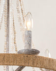 Chokio 6-Light Wood Bead Chandelier - ParrotUncle