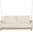 Marin 2-Seat Woven Rope Outdoor Swing Sofa with Cushions