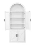 70" Modern White Wood Storage Cabinet