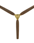 84" Modern Soft Brass Ceiling Fan with Solid Wood Blades for Large Spaces