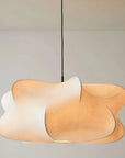 Wabi-Sabi Cloud Pendant Light White Cocoon Silk Fabric - IPLUS Lighting