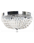 14 Inch Erhard 3 Light Chrome Flush Mount Ceiling Light - IPLUS Lighting