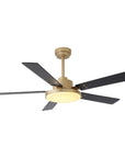 52" Auren Modern Brass LED Ceiling Fan with Reversible Blades