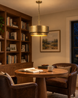 Maren 4-Light Antique Gold Drum Chandelier