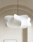 Wabi-Sabi Cloud Pendant Light White Cocoon Silk Fabric - IPLUS Lighting