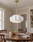 Serelle Modern Gold Pendant Light with Sculpted Shade