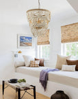 Hatfield Bohemia Style 4 Light Wood Beaded Chandelier
