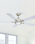 52" Tata Nagar Brush Nickel Reversible Ceiling Fan