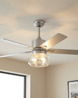 52" Archer Satin Nickel Ceiling Fan