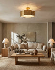 Vintage 3-Light Semi Flush Mount Ceiling Light