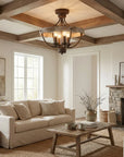 Industrial 4-Light Ceiling Light