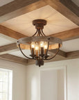 Industrial 4-Light Ceiling Light