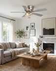 48" Modern Reversible Crytsal Ceiling Fan