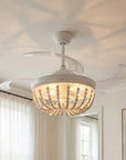 42" Huang Wooden Beads Ceiling Fan