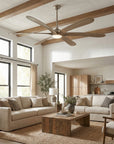 72" Jaydn Satin Nickel Ceiling Fan