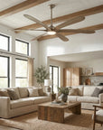 72" Jaydn Satin Nickel Ceiling Fan