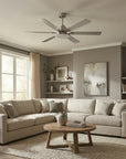 60" Modern Satin Nickel Ceiling Fan