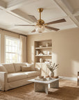 52" Ganga Modern Crystal Ceiling Fan