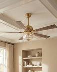 52" Ganga Modern Crystal Ceiling Fan