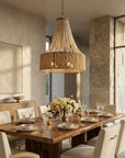 Modern Golden Farmhouse 4-Light Dry Rated Chandelier