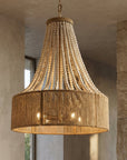 Modern Golden Farmhouse 4-Light Dry Rated Chandelier