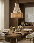 Modern Golden Farmhouse 4-Light Dry Rated Chandelier