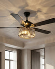 52" Dicken Crystal Ceiling Fan With Lighting