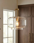 15" Toby Brushed Brass Island Pendant Light