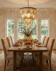 Hatfield Bohemia Style 4 Light Wood Beaded Chandelier