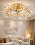 23" Clara Crystal Flush Mount Ceiling Fan