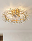 23" Clara Crystal Flush Mount Ceiling Fan