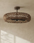 35" Hamptons Bronze Caged Ceiling Fan